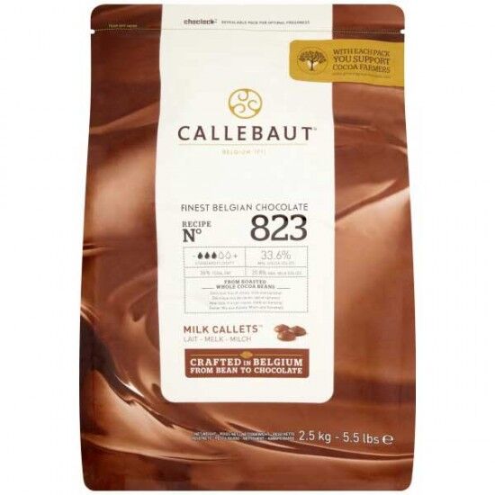 Callebaut 33% Cocoa Milk Chocolate Drops 2.5kg Callebaut 33% Cocoa Milk Chocolate Drops 2.5kg
