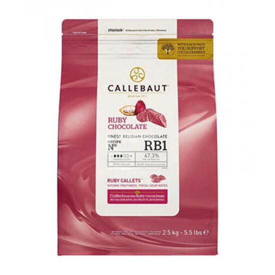 Callebaut 47% Ruby Chocolate Drops 2.5kg