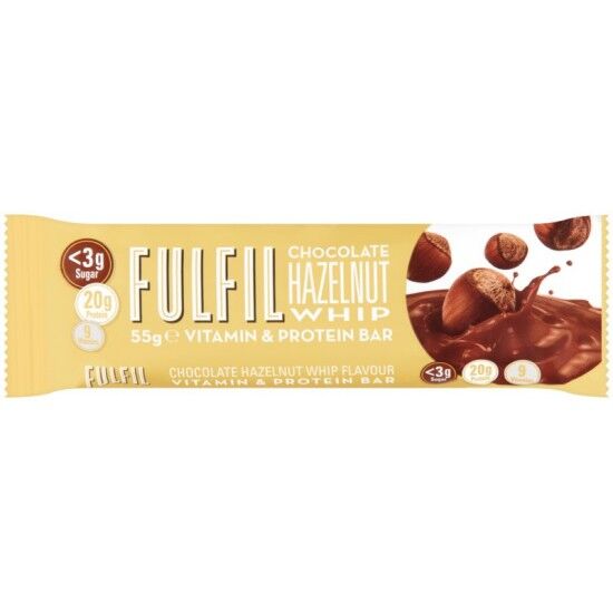 Fulfil Chocolate Hazelnut Whip Protein Bar 15 x 55g Fulfil Chocolate Hazelnut Whip Protein Bar 15 x 55g