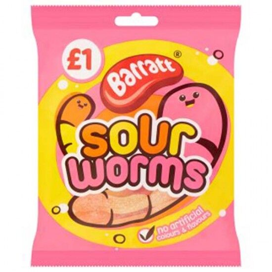 Barratt Sour Worms 20 x 80g Barratt Sour Worms 20 x 80g