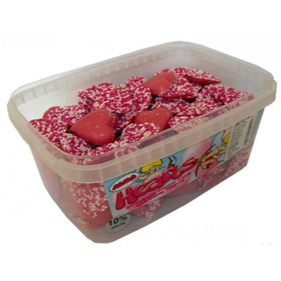 Chocolate Pink Hearts: 120-Piece Tub Chocolate Pink Hearts: 120-Piece Tub