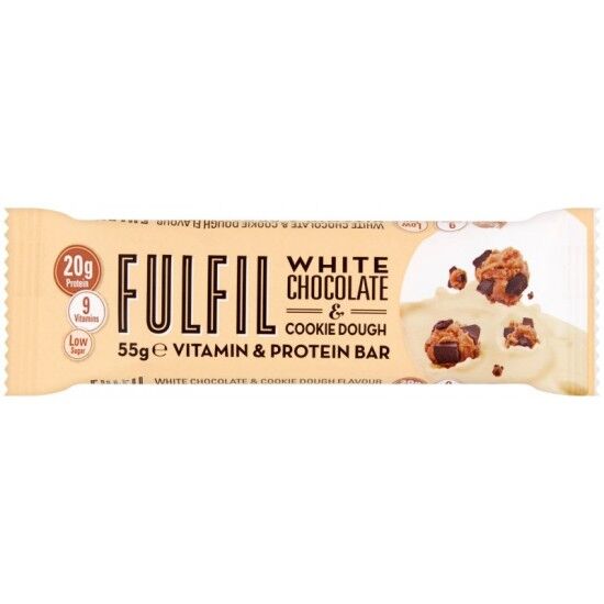 Fulfil White Chocolate Cookie Dough Protein Bar 15 x 55g Fulfil White Chocolate Cookie Dough Protein Bar 15 x 55g